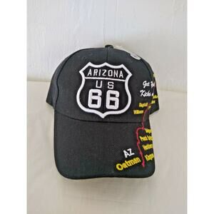 Arizona US 66 Snapback Style Cap/Hat - Wide Brim! Buckle Adjust on back - Fast S